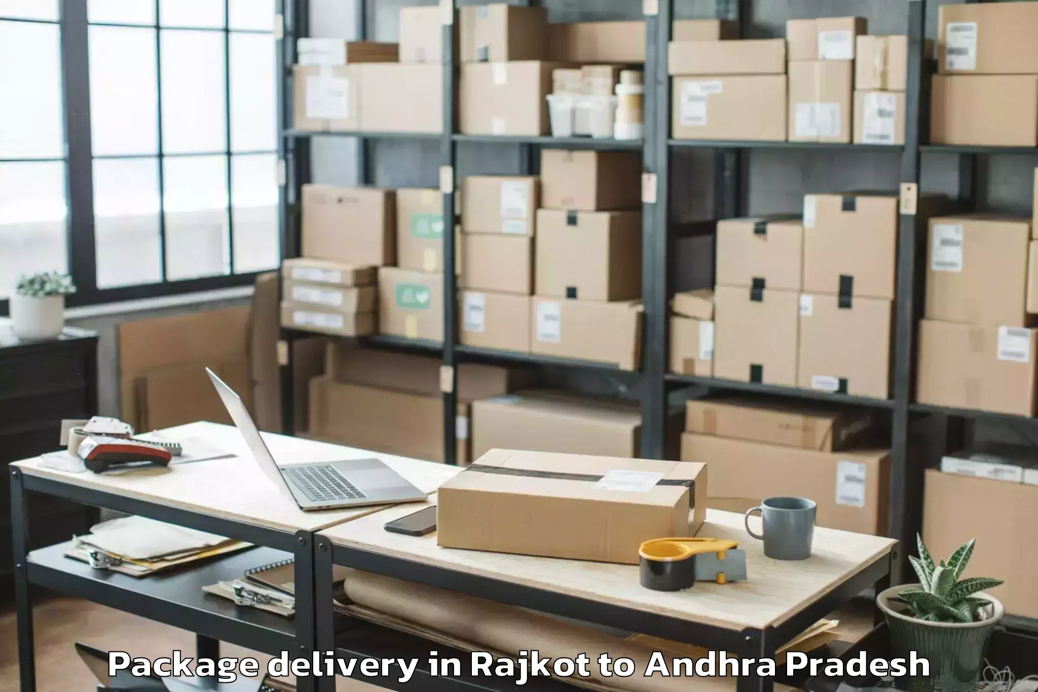 Quality Rajkot to Peddvaduguru Package Delivery